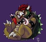  bowser digimon eyes_closed eyes_open gay jace_(character) koopa male monster open_mouth red_eyes red_hair ruskimon size_difference tongue volvo 