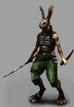  armor aubrey_serr katana lagomorph male overgrowth rabbit solo warrior weapon 