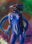  2007 blue breasts dragon female nude pussy scalie solo winddragon 