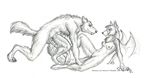  2010 breasts brushfire canine female fox male nude penis pussy sex sketch straight white_background wings wolf 