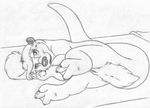  2009 amarimasi bed female nude on_side otter pussy sketch solo 