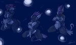  2009 blue bukkake cum dragana dragon female kneeling messy nude pav purple scalie solo 