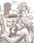  anthro chimera comic darius dialogue doujin erection feline fullmetal_alchemist gay heinkel human interspecies invalid_tag lion male nude penis 