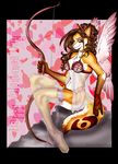  &hearts; angel bodypaint bow_(weapon) bra breasts brown_hair canine cupid cute female fox frisket hair lingerie melissa_o&#039;brien panties smile solo stockings tail translucent underwear valentines_day wings 