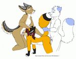  canine female fox jackal male oral penetration penis pinkle sex sheath straight threesome 