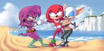  bat beach echidna female julie-su knuckles_the_echidna male nitro rouge_the_bat seaside sonic_(series) tail 