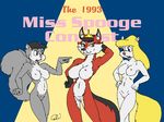  1993 animaniacs breasts canine classic crown doug_winger female fox minerva_mink mink pose pussy rodent rule_34 squirrel trio unknown_character vintage 