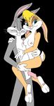  blue_eyes breasts bugs_bunny female holding lagomorph lola_bunny looking_at_viewer male penis pose rabbit rule_34 unknown_artist warner_brothers 