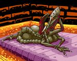  breasts female lava metroid on_front oniontrain reptile ridley scalie solo tongue wings 