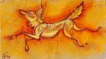  2008 canine cave_painting female feral feralityillustration fox solo 