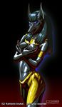  anubian_jackal breasts canine egyptian female jackal kemono_inukai latex solo 