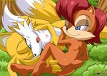  69 canine crossgender female fingering fox lesbian masturbation mobius_unleashed palcomix sally_acorn sonic_(series) tail tailsko 