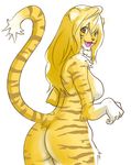  breasts butt cute feline female side_boob solo tiger 