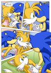  breasts canine comic female fox hedgehog kissing male mobius_unleashed sonic_(series) sonic_the_hedgehog straight tail tailsko 
