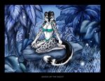  bikini cute feline female jungle kneeling pinup schnolf skimpy snow_leopard solo tail tani tani_da_real 