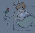  2009 coloured_sketch donkey equine female reading rose sarcy sarcy_(character) sofa solo 