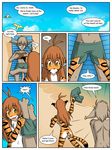  basitin canine comic feline female flora_(twokinds) keidran keith_(twokinds) male nude shorts tom_fischbach twokinds 