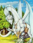  council_of_wyrms dragon dungeons_&amp;_dragons female scalie silver tail tsr unknown_artist wings 
