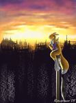  background canine city cityscape digimon female flagstaff fox hi_res high_place renadrawer renamon sunset 