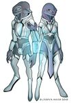  alien alpha_channel armor blue female futuristic jessica_anner male skinsuit 
