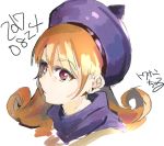  1girl alena_(dq4) closed_mouth commentary_request curly_hair dragon_quest dragon_quest_iv hat long_hair looking_at_viewer orange_hair simple_background solo white_background 