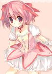  gloves kaname_madoka kinoko mahou_shoujo_madoka_magica pink_eyes pink_hair short_hair short_twintails solo twintails 