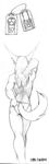  back butt dog_tags erin_english feline female knee_pit off_duty pancheir rejection sketch solo throw topless underwear 