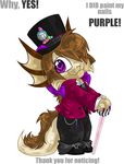  brown_hair candy cane darkuangel hair hat pimp purple_eyes reptile scalie solo 