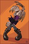  amara_telgemeier collar corset crossdressing dancing goth male solo stockings tattoo wings 