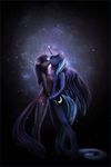  anthrofied blue blue_hair breasts cosmicunicorn couple crescent_moon cutie_mark equine eyes_closed female friendship_is_magic fur galaxy hair horn horns horse iram kissing lesbian long_hair mammal moon my_little_pony nipples pegacorn pony princess_luna_(mlp) purple purple_fur purple_hair short_hair stars twilight_sparkle_(mlp) unicorn winged_unicorn wings 