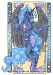  blue_eyes blue_hair cutie_mark equine female friendship_is_magic hair horn horse lady-cybercat mammal my_little_pony nightmare_moon_(mlp) pony solo sparkle winged_unicorn wings 