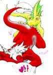  anal anal_penetration dragon gay male oral penetration rimming scalie 