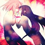  akemi_homura anko_(kirikiri) bad_id bad_pixiv_id black_hair closed_eyes hair_down holding_hands kaname_madoka long_hair mahou_shoujo_madoka_magica multiple_girls nude pink_hair short_hair tears ultimate_madoka 