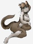  breasts cat feline female karabiner long_tail nude pose solo tail tongue 