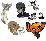  bear black_hair cat chival_(character) cute dox feline female gorillaz hair heterochromia holly_massey hyena lemur male panda possum seux virginia_opossum zeriara_(character) 