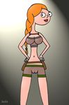  candace_flynn cosplay helix lara_croft phineas_and_ferb 