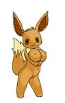  anthro big_breasts breasts eevee female looking_at_viewer low_res nintendo plain_background pok&#233;mon pok&#233;morph pok&eacute;mon solo unknown_artist video_games white_background 