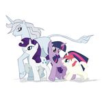  crossover equine female feral friendship_is_magic horn horse mammal my_little_pony pony rarity_(mlp) the_last_unicorn twilight_sparkle_(mlp) unico unicorn unknown_artist 