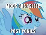  caption color equine horse image_macro meme my_little_pony purple_eyes rainbow_dash smile 