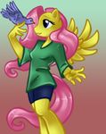  anthrofied avian bird blue_eyes clothing equine female fluttershy_(mlp) friendship_is_magic hair horse mammal my_little_pony pegasus pink_hair pony solo unknown_artist wings 