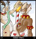  aleron anal anal_penetration cervine collar deer gay male penetration reindeer 