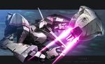 armored_core:_project_phantasma from_software gradient gradient_background gun mecha no_humans rifle solo stinger weapon 