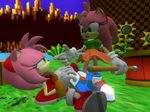 amy_rose boots evil femdom furry gmod hammer shoes skirt sonic_the_hedgehog spread_legs standing trample trampling victory_pose 