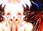  abstract blood broiler guro looking_at_viewer red_eyes surreal symmetry white_hair 