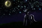  blue_eyes equine friendship_is_magic galaxy_pony hair horn horns horse mammal moon my_little_pony pony space stars two_tone_hair unknown_artist 