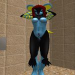  anthro bathroom luxray pok&eacute;mon pussy second_life shower solo 