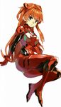  bad_id bad_pixiv_id blue_eyes bodysuit hair_ornament highres kusanagi_kikoku long_hair neon_genesis_evangelion plugsuit red_hair simple_background skin_tight solo souryuu_asuka_langley 