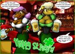  bar beer canine cleavage dog franchesca frenchie greycat_rademenes poodle st._patrick&#039;s_day 