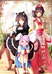  :d alternate_costume animal_ears black_hair black_legwear boots branch brown_hair bunny_ears cat_ears cat_tail cosplay cross-laced_footwear gokou_ruri gokou_ruri_(cosplay) highres hoshikuzu_witch_meruru houraisan_kaguya inaba_tewi jeweled_branch_of_hourai kousaka_kirino kousaka_kirino_(cosplay) lavender_hair long_hair meruru_(oreimo) meruru_(oreimo)_(cosplay) multiple_girls open_mouth ore_no_imouto_ga_konna_ni_kawaii_wake_ga_nai pantyhose pink_eyes red_eyes reisen_udongein_inaba school_uniform short_hair smile spirtie tail tears touhou wavy_mouth yellow_eyes 