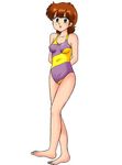  80s brown_hair child flat_chest kazuki_mai loli lowres magical_girl mahou_no_star_magical_emi oldschool swimsuit teen teenage 